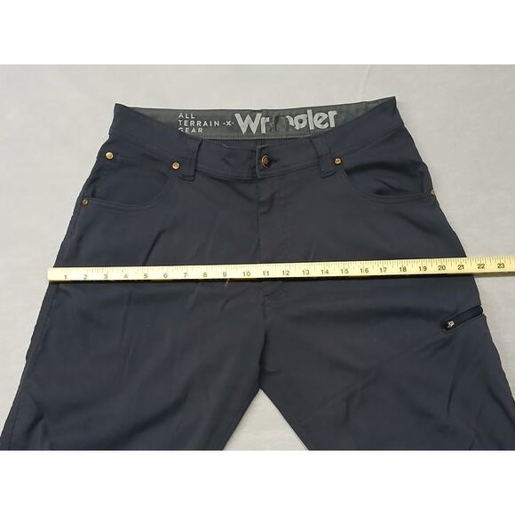 Wrangler All Terrain 34x34 Nylon Gray Zipper Pocket Straight Jeans/Pants - Picture 3 of 12